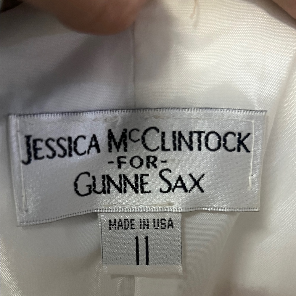 Jessica McClintock Cream and Gold Dress - Picture 2 of 4